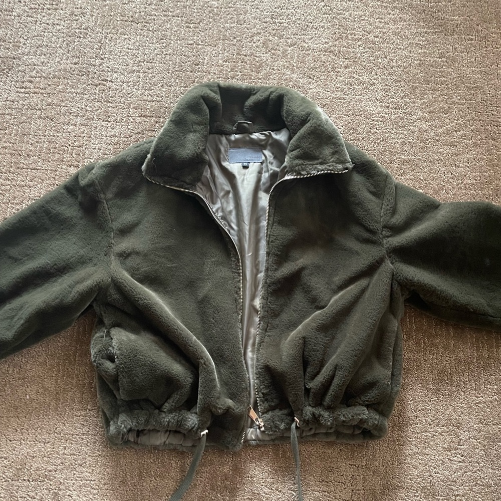 Olive Green Oversized Jacket